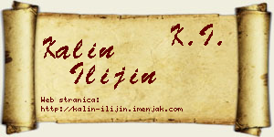Kalin Ilijin vizit kartica